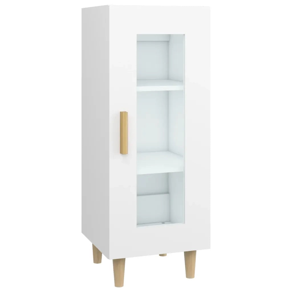 Credenza Bianca 34,5x34x90 cm in Legno Multistrato