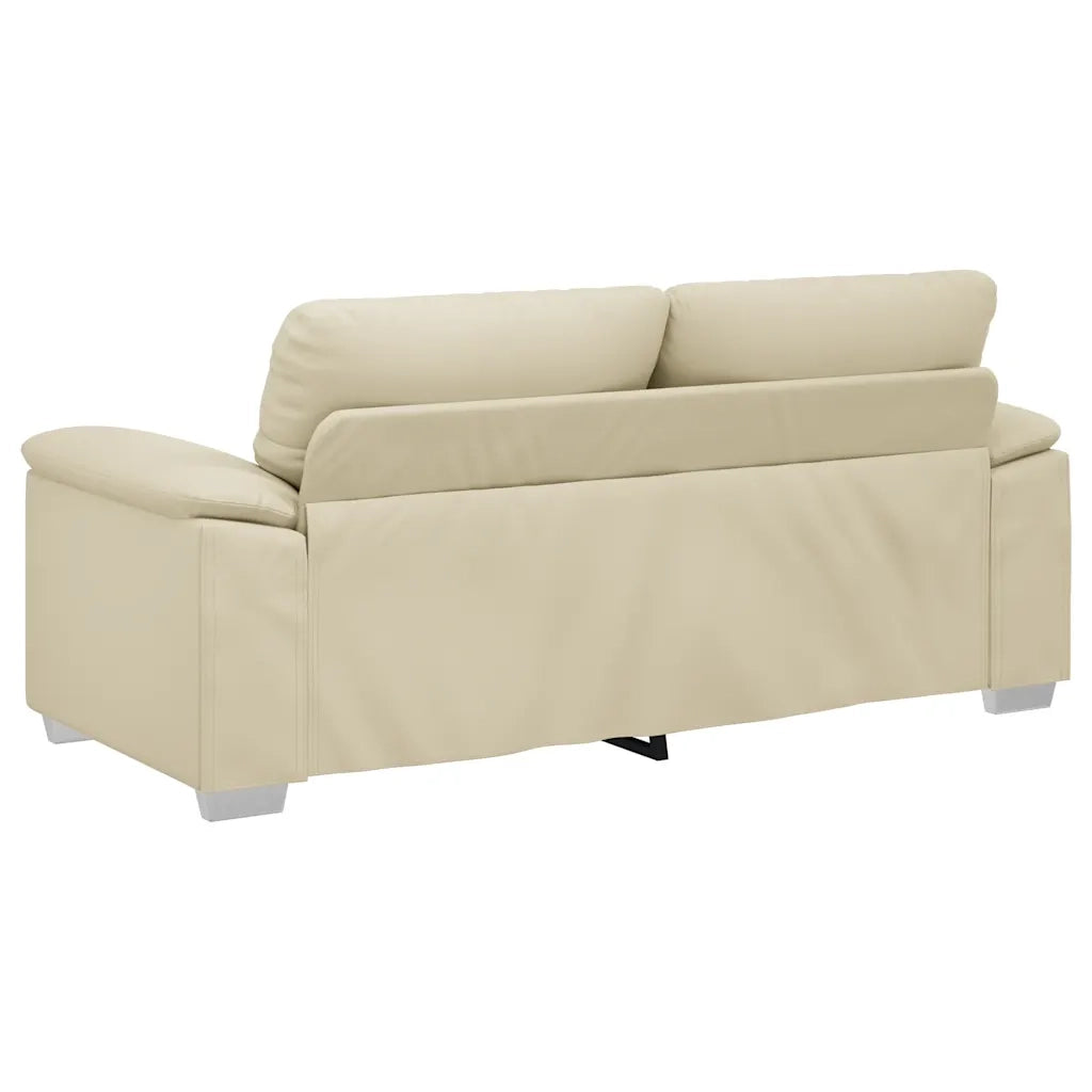 Divano a 2 posti Crema 180x81x84 cm in Similpelle 4105339
