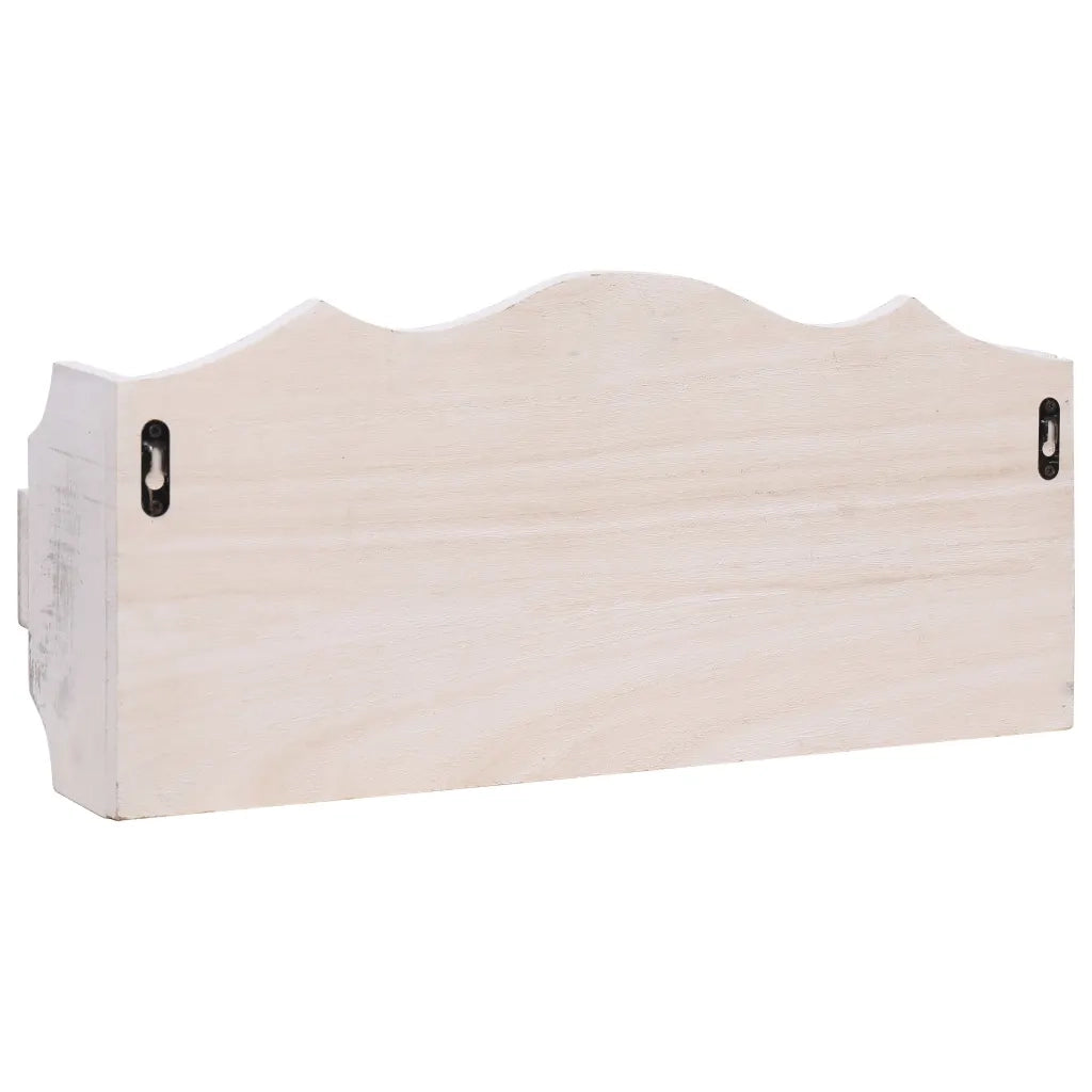 Appendiabiti a Muro Bianco 50x10x23 cm in Legno 284231