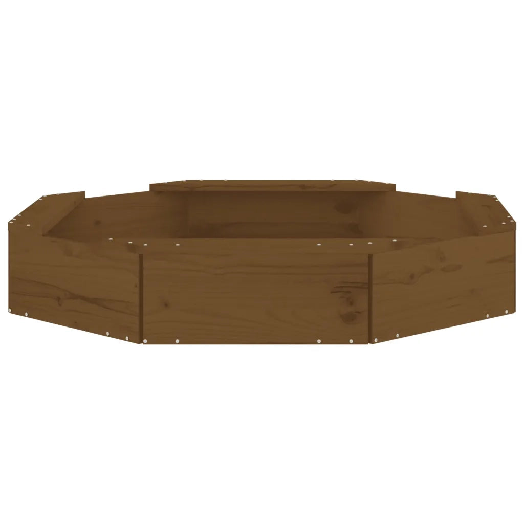 Sabbiera con Sedute Ambra Ottagonale in Legno Massello di Pino 825012