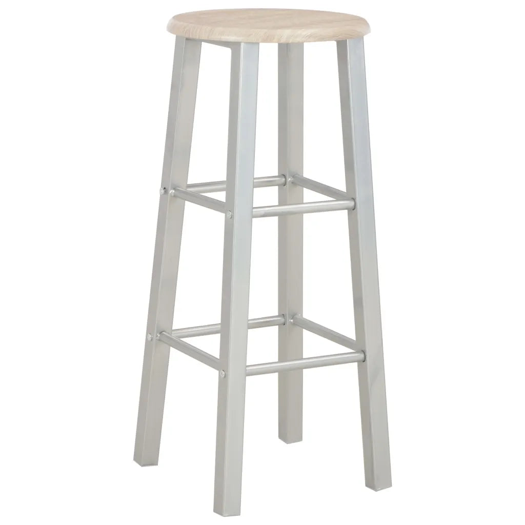 Set da Bar 3 pz in Legno e Acciaio 284398