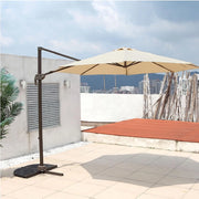 Ombrellone Alluminio Palo Decentrato da Giardino 3MT 8 stecche Beige Manovella