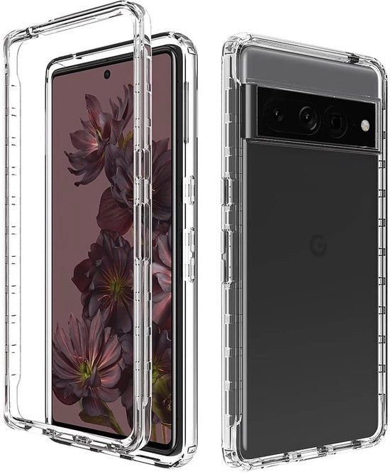 Custodia per smartphone resistente allo shock - Custodia per smartphone Google Pixel 7 Pro - Translucida - TPU - Ricarica wireless - Protezione antiscratch retro - Custodia per smartphone