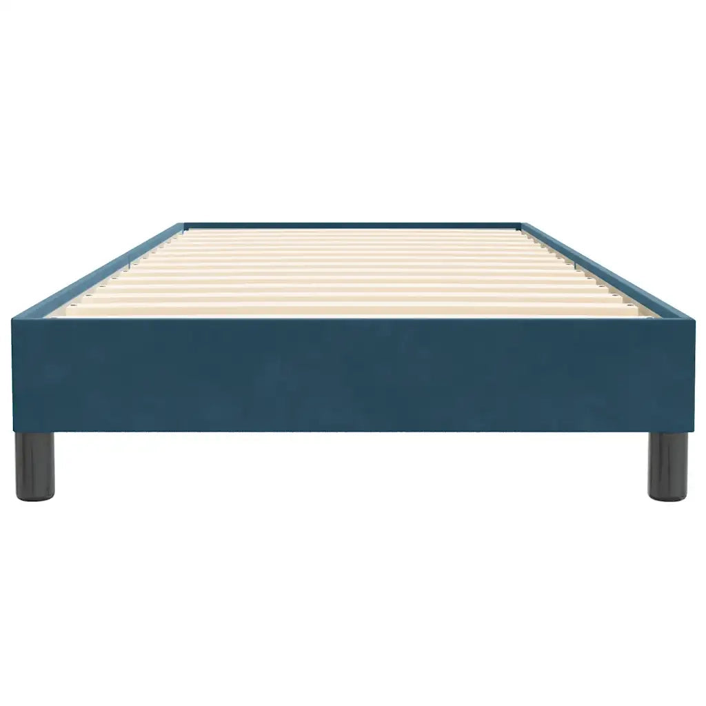 Letto a Molle senza Materasso-Struttura Letto Blu Scuro 100x220 cm in Velluto