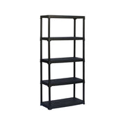 Scaffale a 3 ripiani in Aurelian, Scaffalatura multiuso per interno o esterno, 100% Made in Italy, cm 80x40h176, colore Antracite