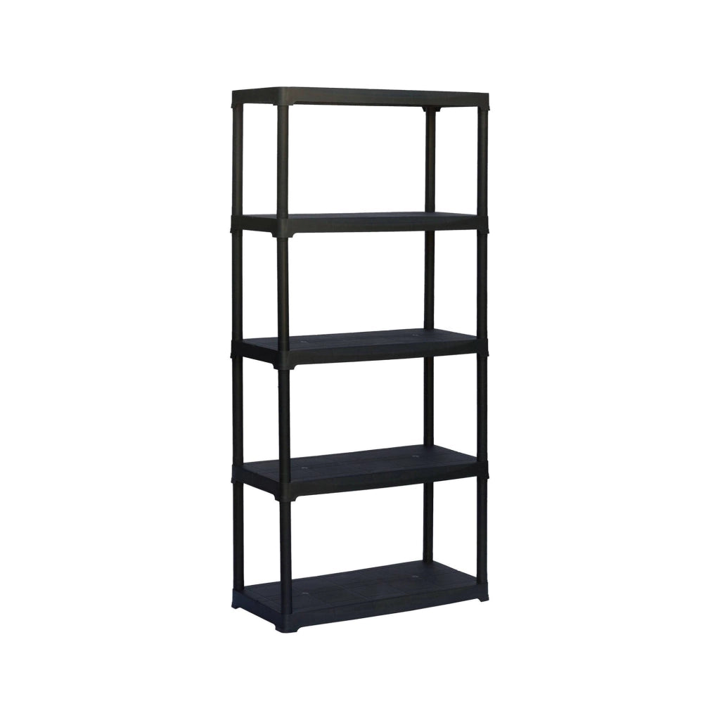 Scaffale a 3 ripiani in Aurelian, Scaffalatura multiuso per interno o esterno, 100% Made in Italy, cm 80x40h176, colore Antracite