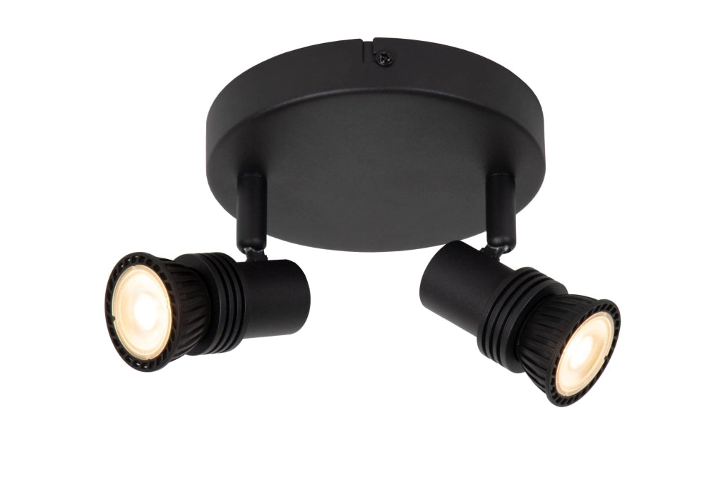 Faretto da soffitto KIANTI 2xGU10 nero Lucide