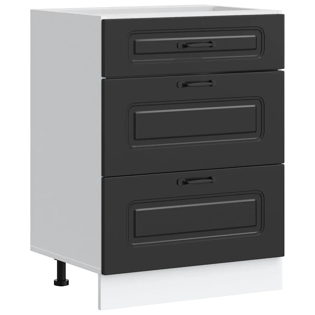 Base da Cucina Kalmar Nero in Legno Multistrato