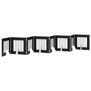 Cancello per cani con supporti 8 pz Rovere Nero 60 x 60 cm CFW6332148