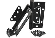 Hinges per porta 4 pollici - RVS - 2 pezzi - Antiruggine - Nero - Silenzioso - 100 kg di carico - Porte