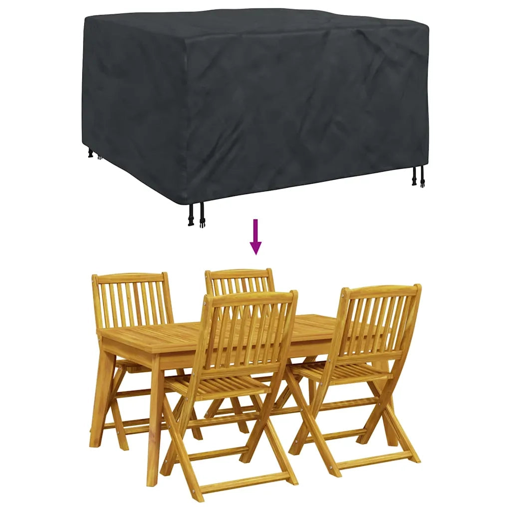 vidaXL Copertura per mobili da esterno Nero 150 x 150 x 75 cm 210D