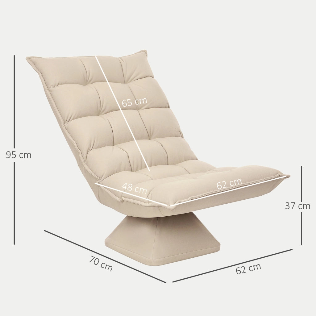 Poltrona Relax Massaggiante Girevole ¨C Zephmum ¨C Beige 62x70x95