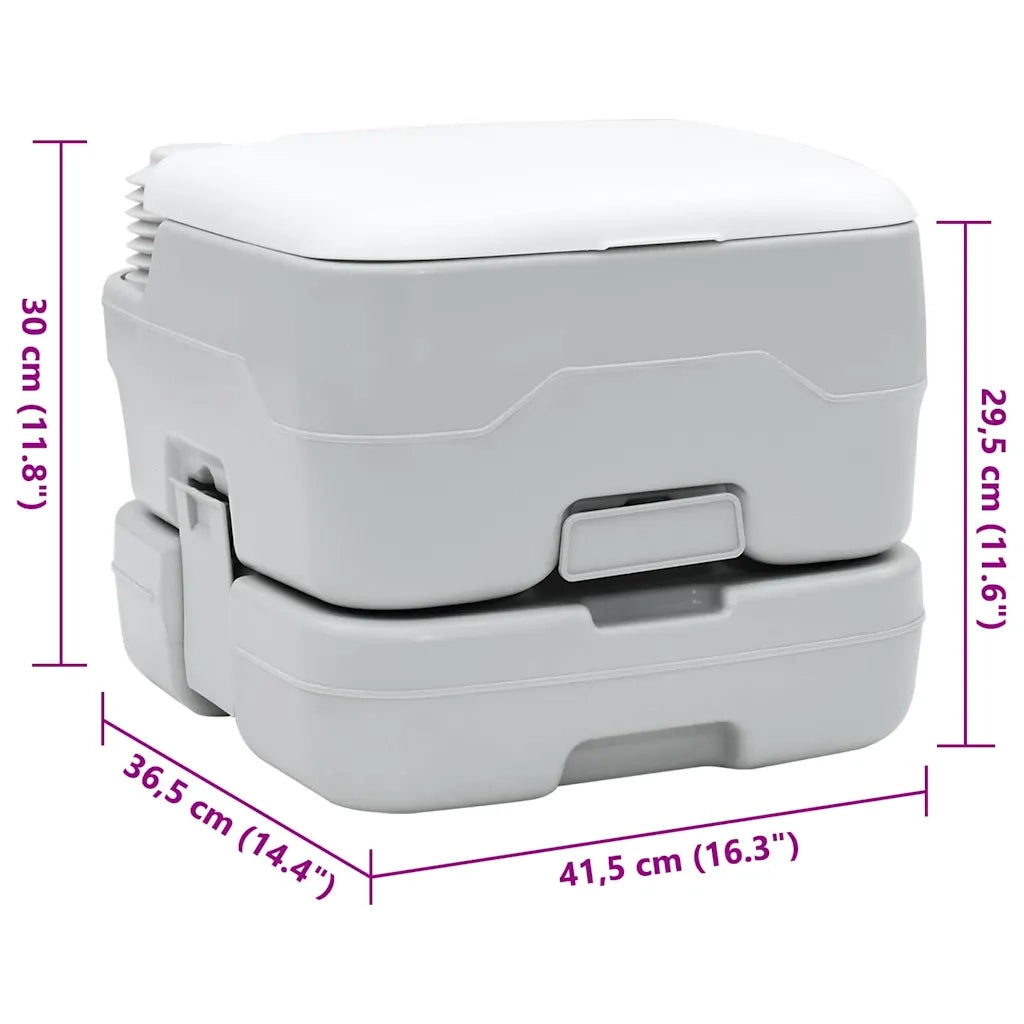 Toilette da Campeggio Grigio e Bianco 41,5 x 36,5 x 30 cm 42001425