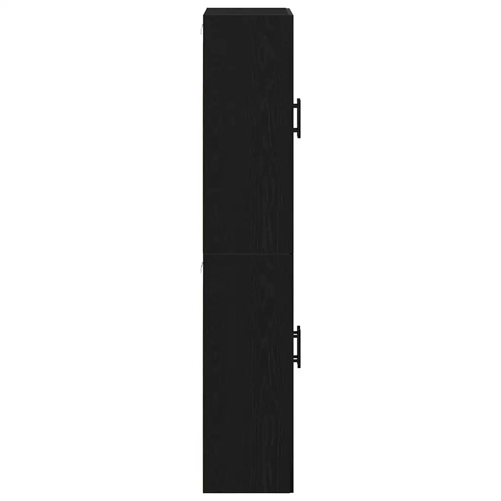 Mobiletto a muro 2 pcs Rovere Nero 69,5 x 34 x 90 cm 3333102