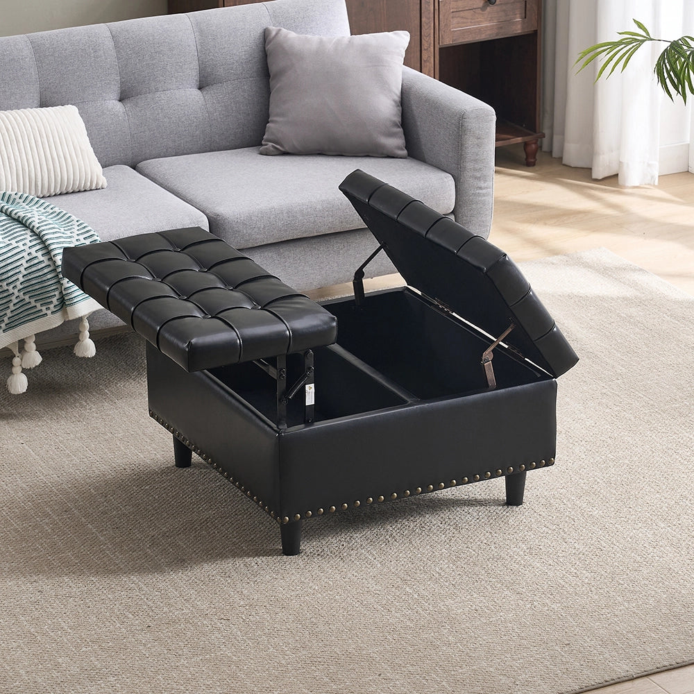 Panca-Xylo-Quadrata con spazio nero PU salotto