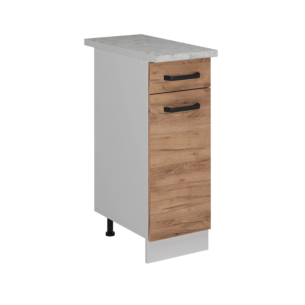 Vicco Mobiletto base per cucina Quercia dorata 30 cm PL Marmo