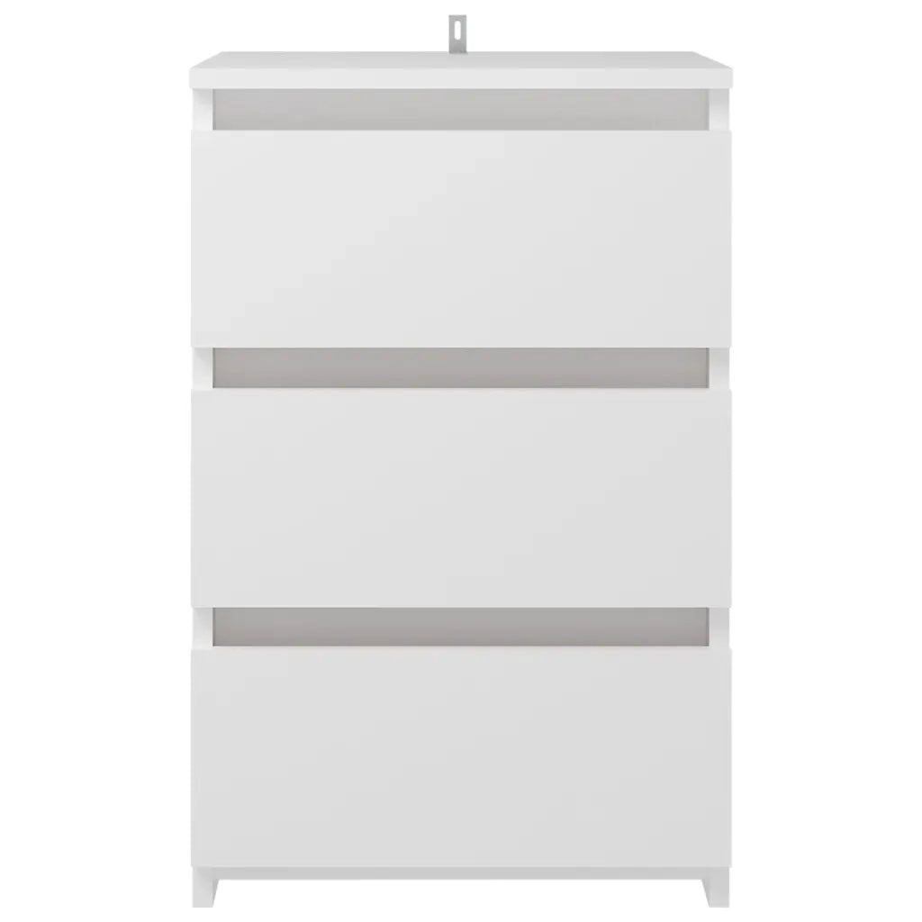 Comodino | Armadio da Notte | Mobiletto da notte Bianco 40x35x62,5 cm in Legno Multistrato