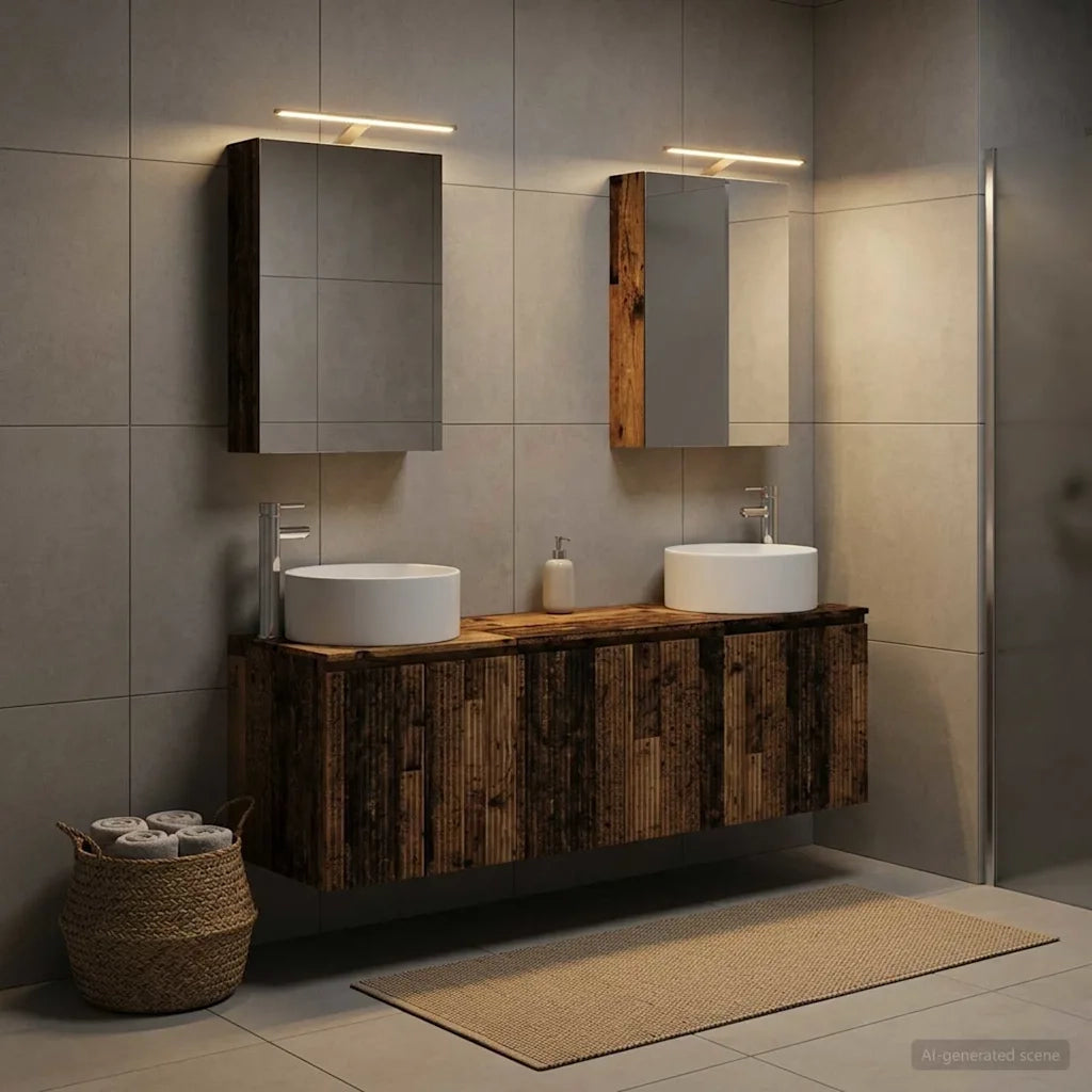 Set di Armadi da Bagno 5 pcs Legno antico Legno ingegnerizzato 3406557