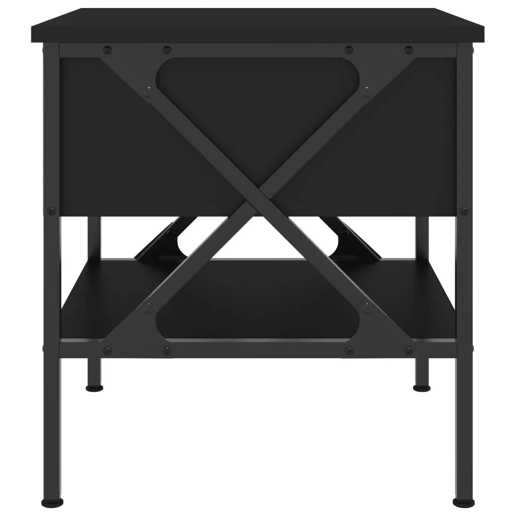 Comodini 2 pz Neri 40x42x45 cm in Legno Multistrato 825954