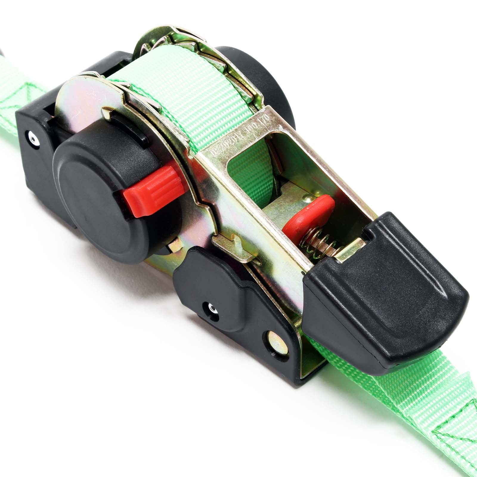 Cinghia di ancoraggio a cricchetto set 4 cinghie di fissaggio 1,8m x 25mm 320 daN