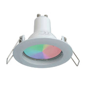 Trade Shop - Faretto Led 6 W Incasso 6cm Tondo Rgb+3000k Rgbw Gu10 Effetti Luce Colorata 230v - Bianco