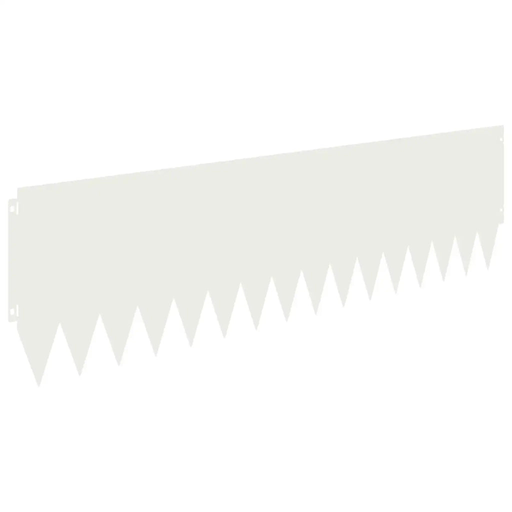 Bordura per Prato 10 pcs 103 x 30 cm Acciaio Bianco 8008506