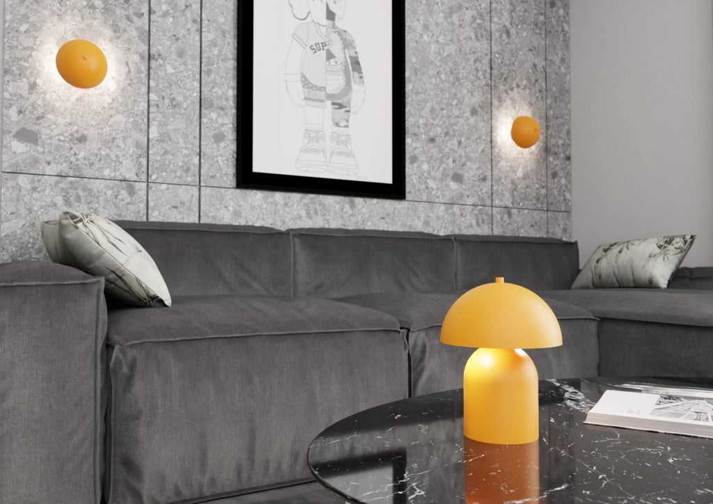 Lampada da tavolo MUSH fungo arancione 2xG9 8W Emibig