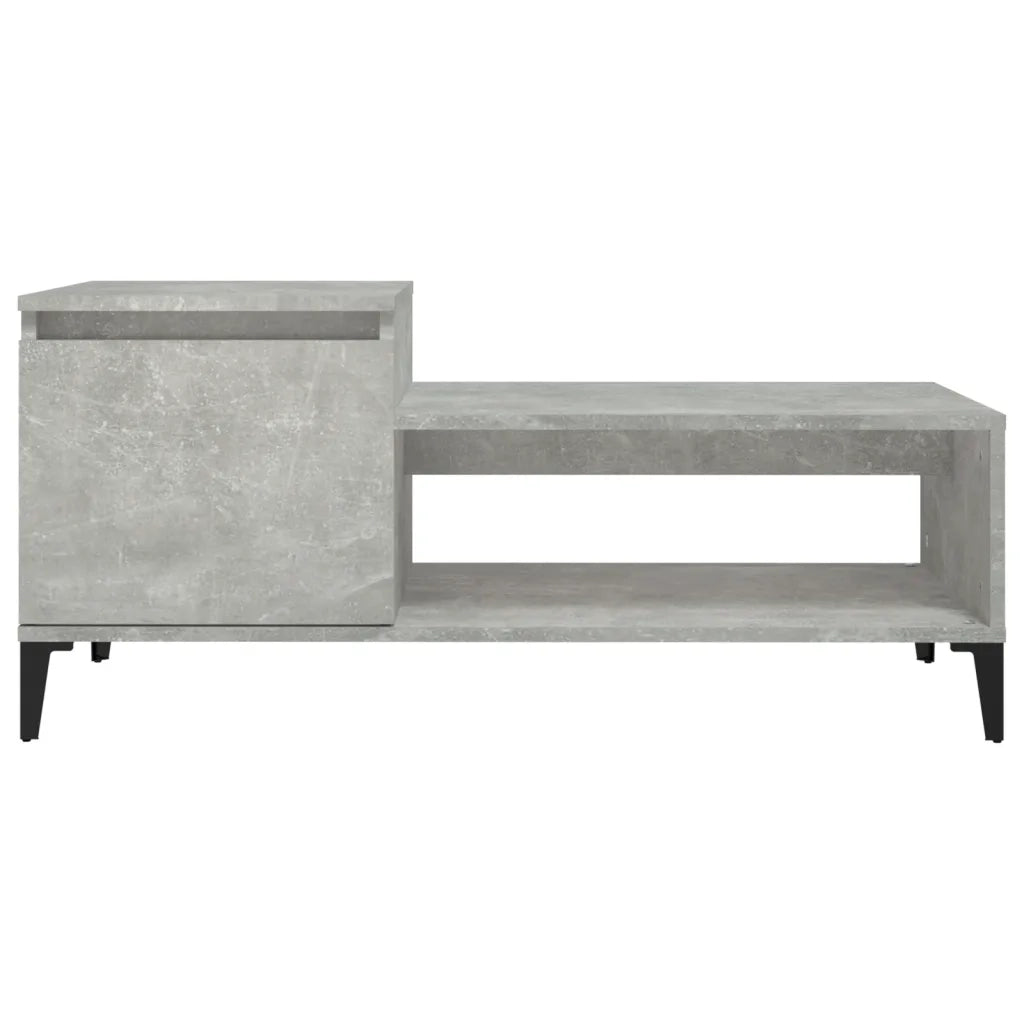 Tavolino Salotto Grigio Cemento 100x50x45 cm Legno Multistrato cod mxl 26317