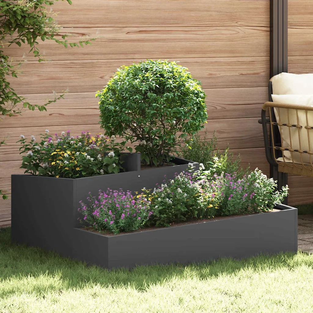 Fioriere | Cassetta per fiori | Vaso da giardino Nero 100 x 100 x 50 cm