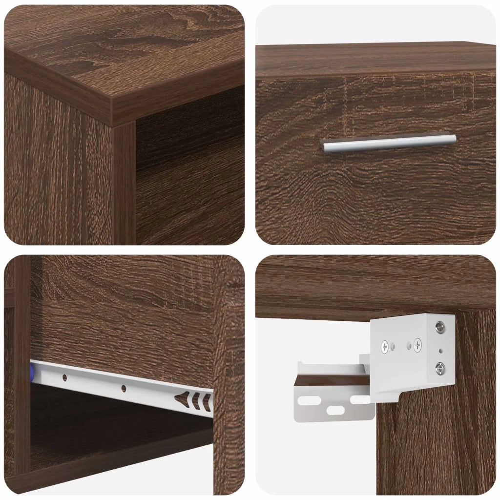 Armadio in Legno con cassetto Rovere Marrone 100,5 x 39 x 30 cm 880248