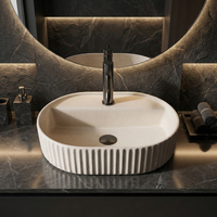 Lavabo Da Appoggio Rea Marcela 50 Vanilla