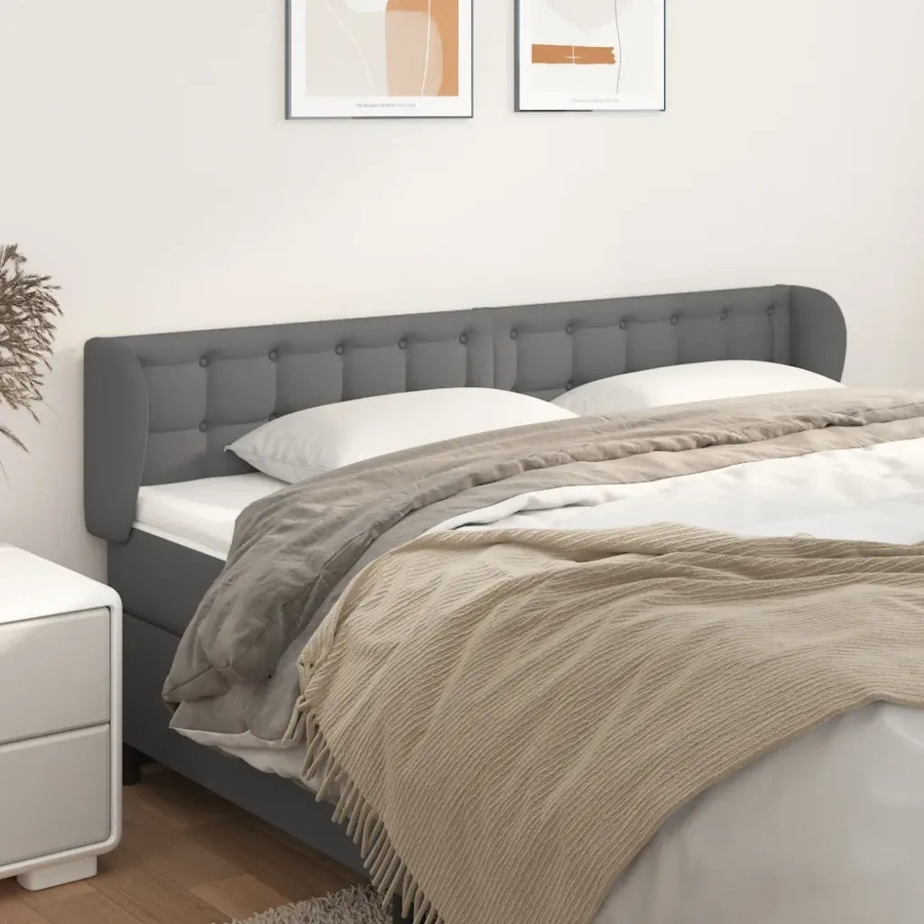 Testiera ad Orecchio Grigio 163x23x78/88 cm in Similpelle 3117244