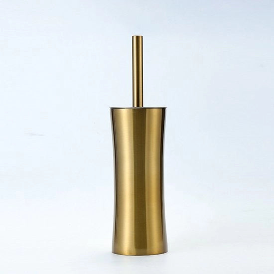 Set di spazzola per il water e supporto in acciaio inossidabile dorato, dorato a martinetto, accessori da bagno, spazzola per il water e supporto, spazzola per il water da bagno (bronzo)