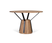 Tavolo da pranzo rotondo in legno di mango e metallo diametro 116 cm