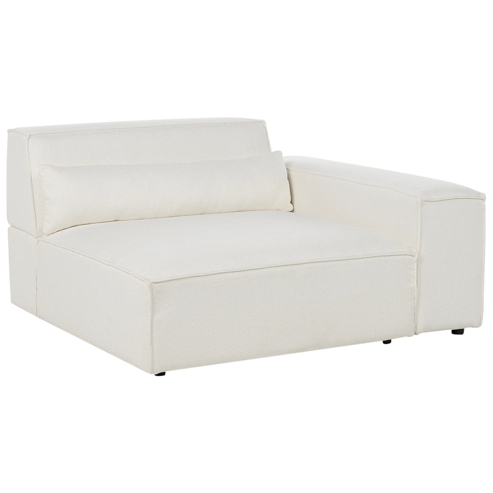 Sezione di seduta ad angolo Boucle bianco Modulo divano a 1 posto Moderno a 1 posto