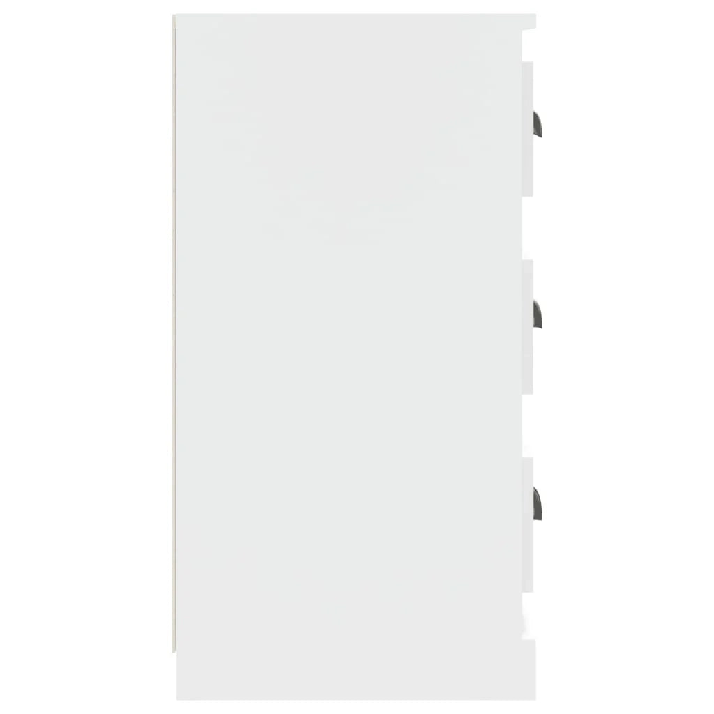 Buffet credenza cassettiera armadio mobile contenitore organizer per cucina soggiorno salotti set da 2 legno ingegnerizzato bianco 02_0036690