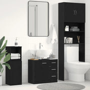 Mobile Lavabo Rovere Nero 63x30x54 cm in Legno Multistrato 862022