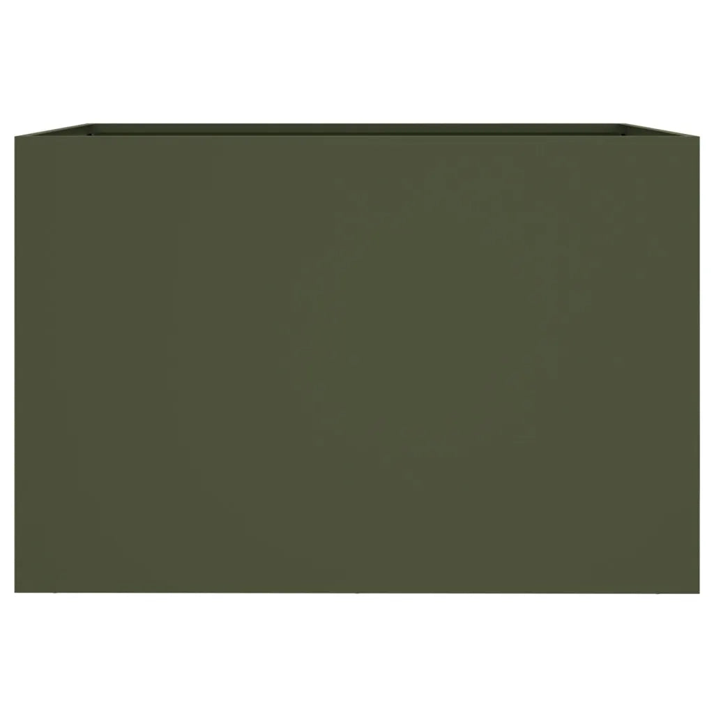 Fioriera Verde Oliva 62x47x46 cm in Acciaio
