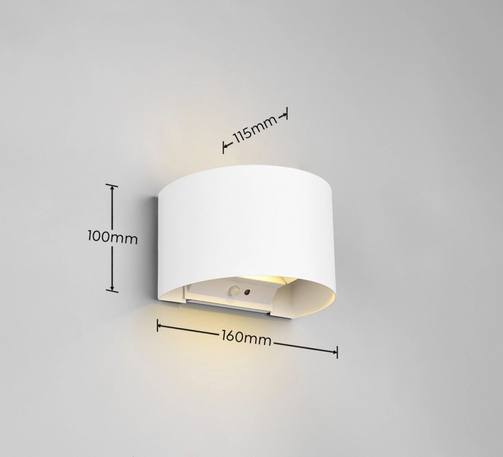Applique LED 6W ricaricabile con sensore movimento bianca