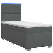 Letto box spring con materasso Grigio Scuro 80 x 200 cm Tessuto 3454748