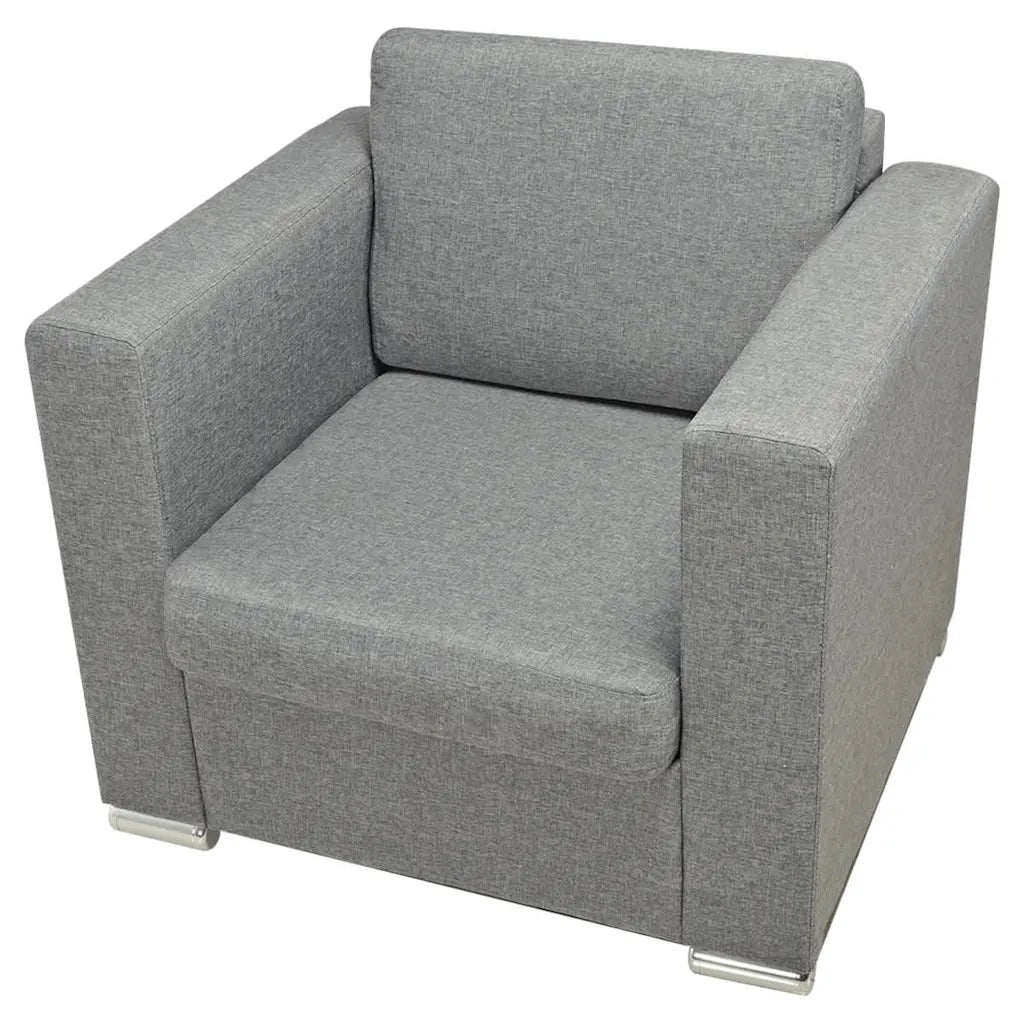 3 Pz Set di Divani in Stoffa Grigio Chiaro 274213