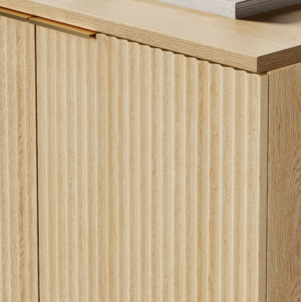 Credenza a 2 ante 80x40x80 cm in MDF rovere HOMVRA