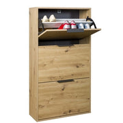 SCARPIERA 3A DOPPIA 119,4X24,8X65CM ROVERE- COMPOSAD- 1,0 pz