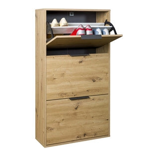 SCARPIERA 3A DOPPIA 119,4X24,8X65CM ROVERE- COMPOSAD- 1,0 pz