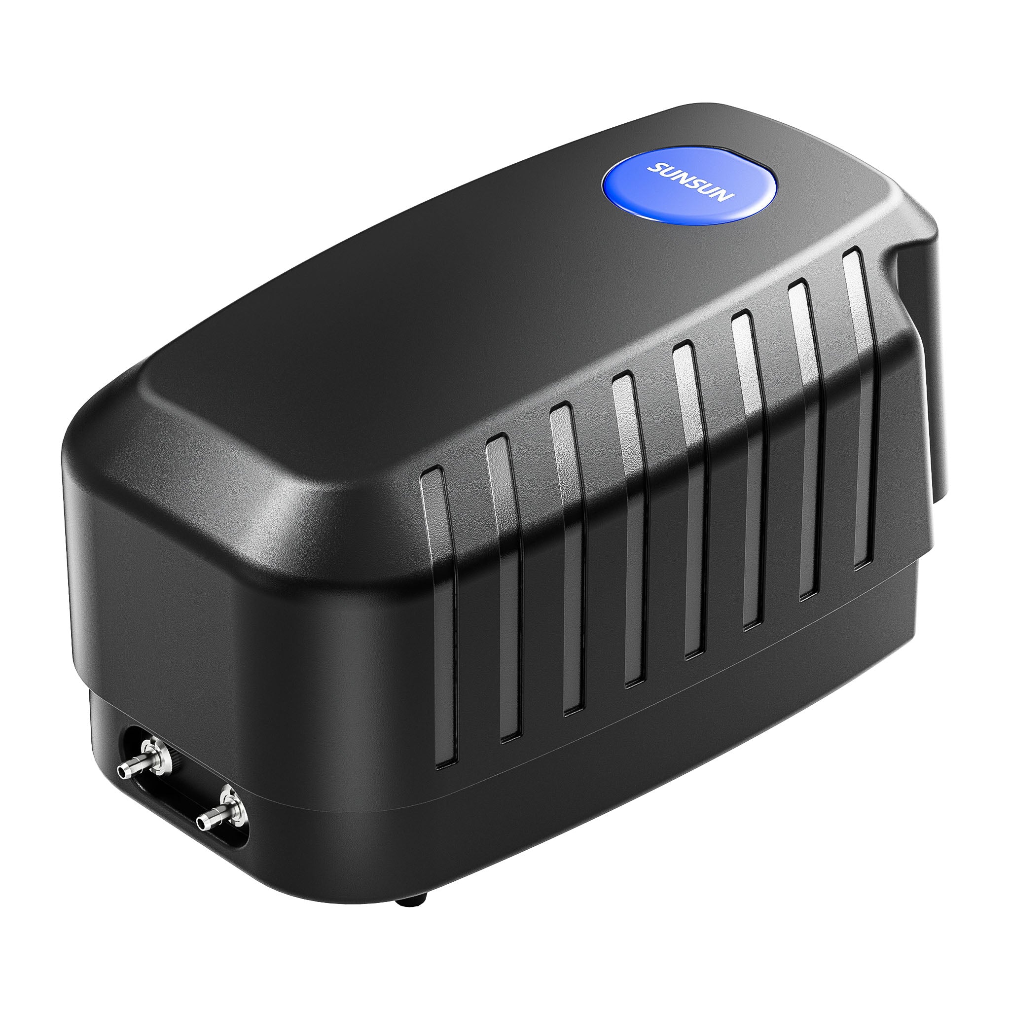 CAP-20 Aeratore acquario 8 W, ossigenatore per laghetti da giardino da 8 m³ e acquari, pompa d'aria 13 l/min con 4 uscite, sistema di aerazione con pietra d'aria e valvola di non ritorno