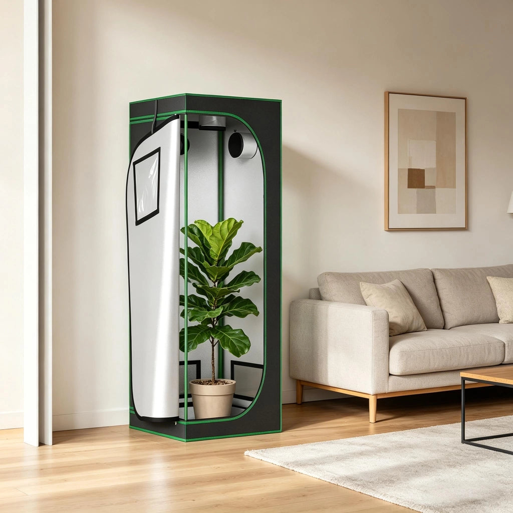 Serra a tunnel con finestre di osservazione e ventilazione regolabili in acciaio e tessuto oxford nero 60 × 60 × 180 cm