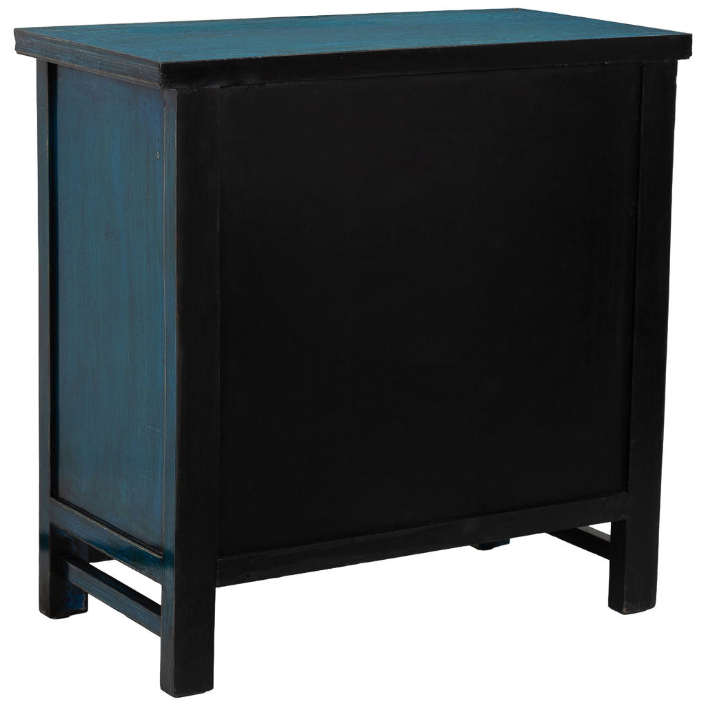 Mobile da ingresso in legno blu 88x40x87h cm