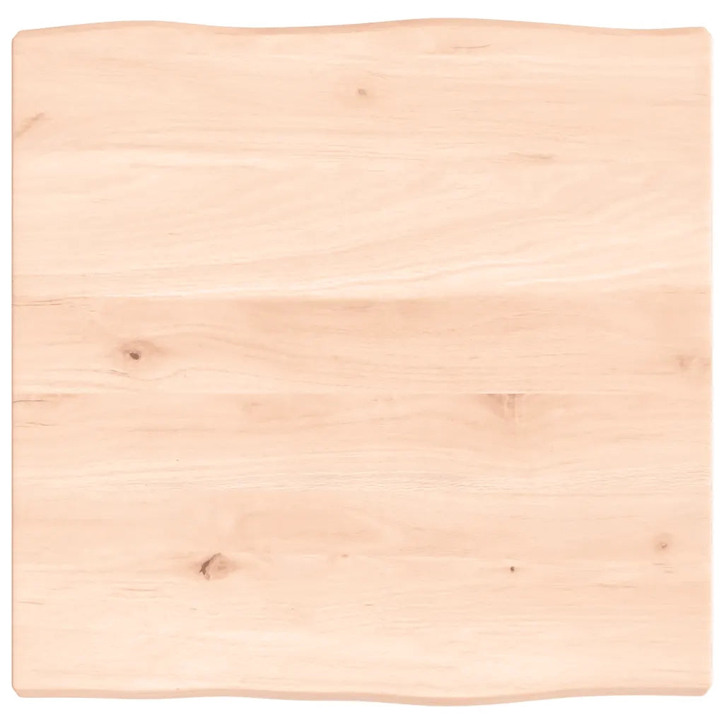 Piano per Tavolo | Superficie Tavolo | Piano Scrivania 40x40x2 cm in Rovere Non Trattato Bordi Vivi