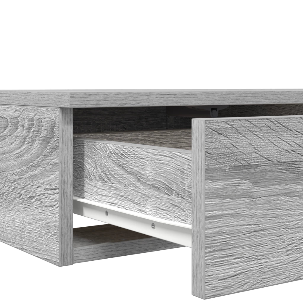Cassetti per Letto Grigio Sonoma 135x36,5x16,5 cm Legno Ingegnerizzato