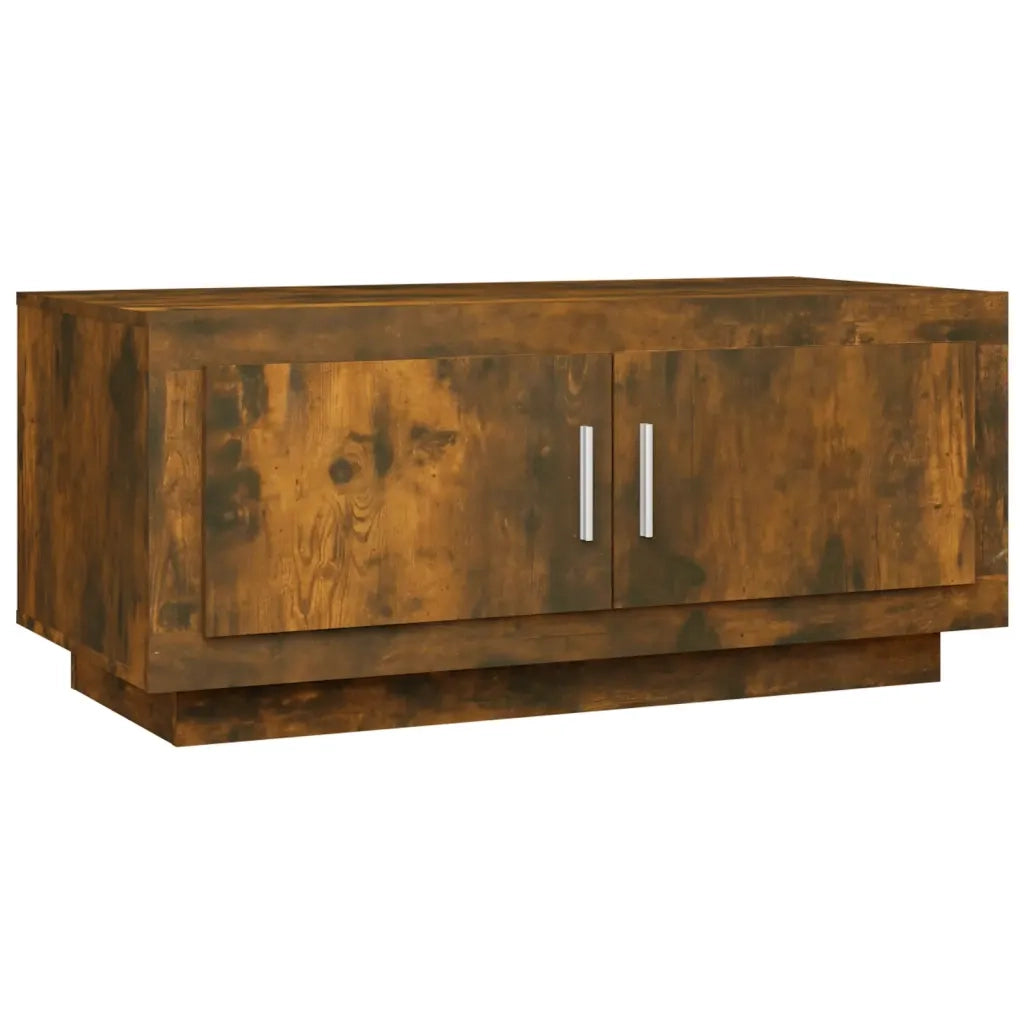 Tavolino da Salotto Rovere Fumo 102x50x45 cm Legno Multistrato 817231